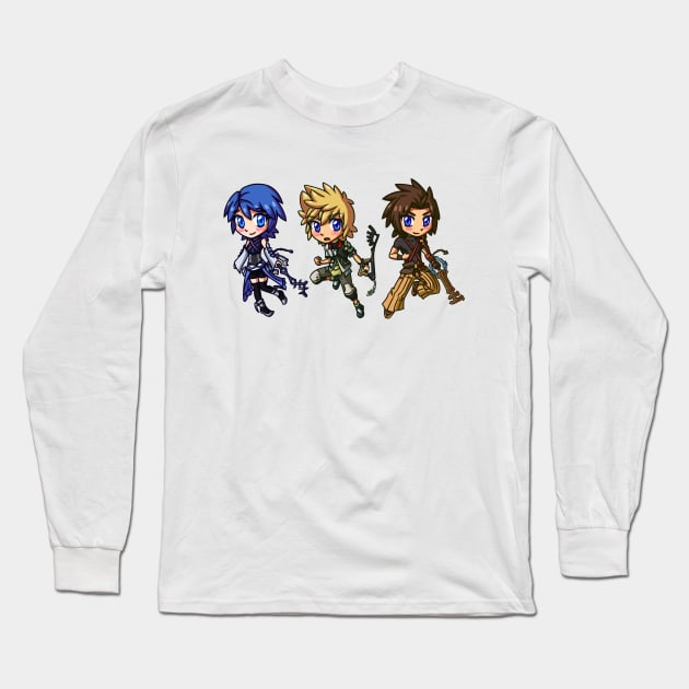 Wayfinder Trio Chibis Long Sleeve T-Shirt by LankySandwich